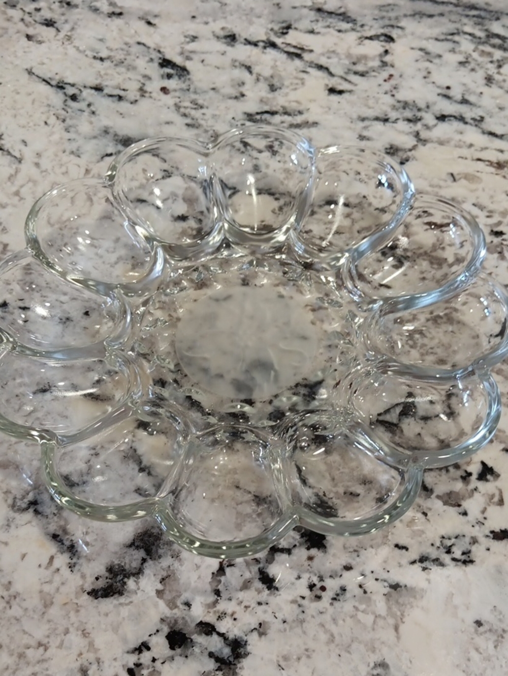 Vintage Princess House Crystal Deviled Egg & Appetizer Platter
